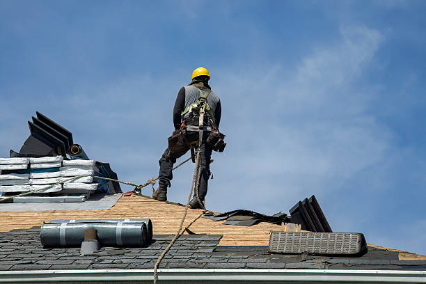 Professional Gutter Installation technician working in Farmersville, TX
